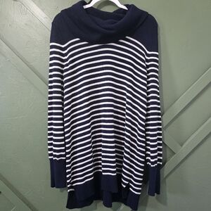 Lauren Ralph Lauren Navy and White Striped‎ Sweater